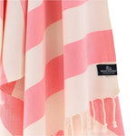 Avalon Series Turkish Towel, Combed Cotton, Ecru - Coral, 340g - Turkish Towel - MOONESSA Australia