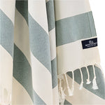 Avalon Series Turkish Towel, Combed Cotton, Ecru - Khaki Grey, 340g - Turkish Towel - MOONESSA Australia