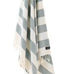 Avalon Series Turkish Towel, Combed Cotton, Ecru - Khaki Grey, 340g - Turkish Towel - MOONESSA Australia