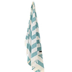 Avalon Series Turkish Towel, Combed Cotton, Ecru - Teal, 340g - Turkish Towel - MOONESSA Australia