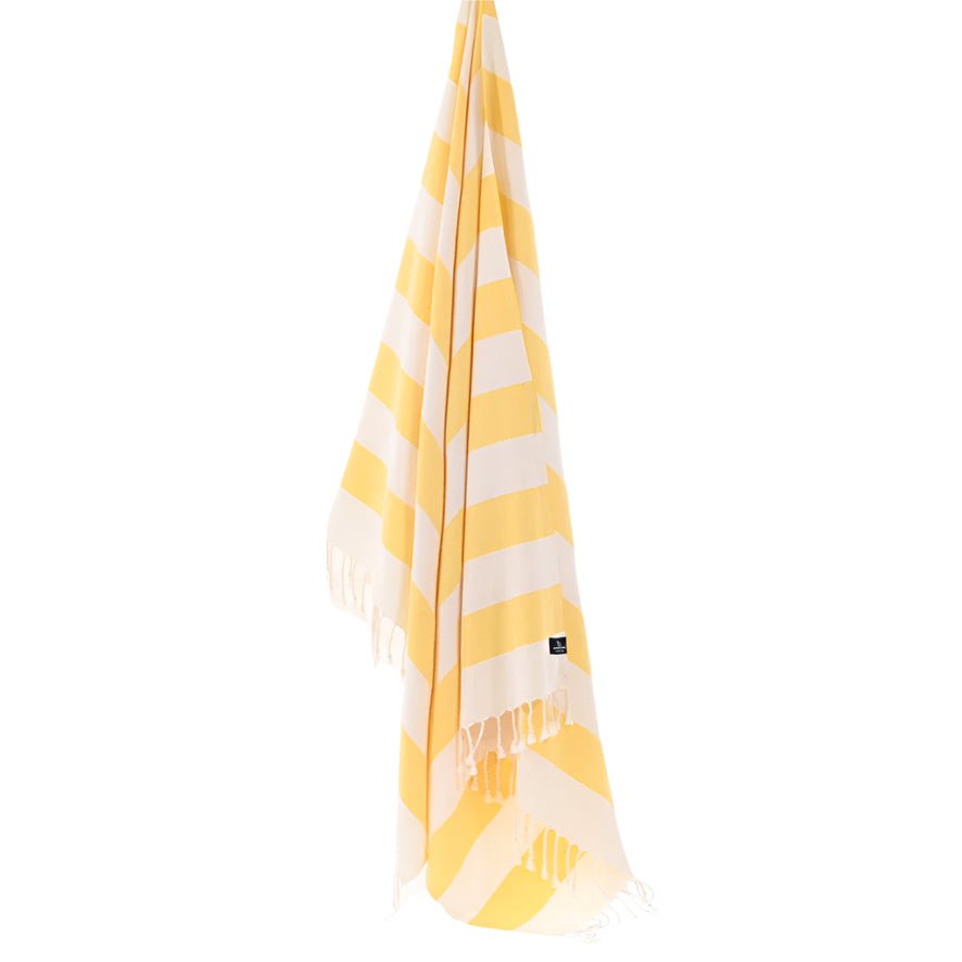 Avalon Series Turkish Towel, Combed Cotton, Ecru - Yellow, 340g - Turkish Towel - MOONESSA Australia