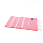 Buldan Series Turkish Towel, Combed Cotton, Coral Red, 340g - Turkish Towel - MOONESSA Australia