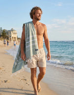 Buldan Series Turkish Towel, Combed Cotton, Khaki, 340g - Turkish Towel - MOONESSA Australia