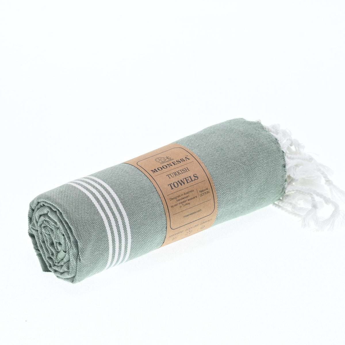 Buldan Series Turkish Towel, Combed Cotton, Khaki, 340g - Turkish Towel - MOONESSA Australia