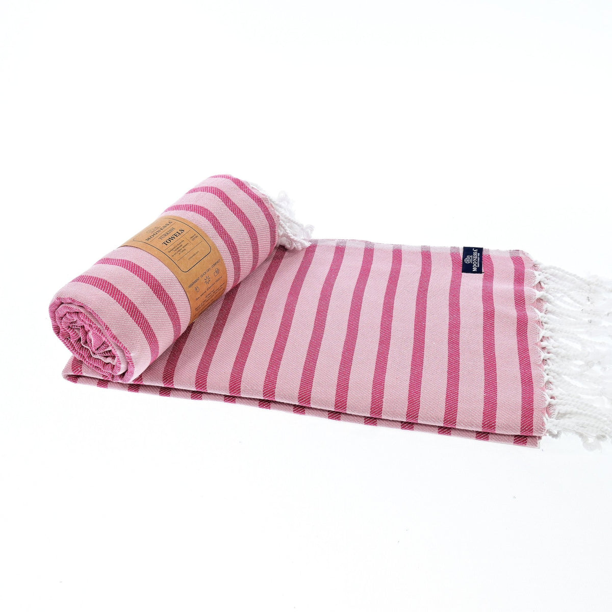 Dublin Series Turkish Towel, Combed Cotton, Rose Pink - Merlot, 380g - Turkish Towel - MOONESSA Australia