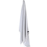 Oxford Series Turkish Towel, Combed Cotton, Grey - White, 430g - Turkish Towel - MOONESSA Australia