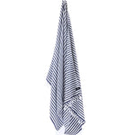Oxford Series Turkish Towel, Combed Cotton, Navy - White, 430g - Turkish Towel - MOONESSA Australia