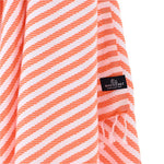 Oxford Series Turkish Towel, Combed Cotton, Orange - White, 430g - Turkish Towel - MOONESSA Australia