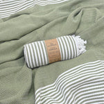 Perth Series Turkish Towel, Combed Cotton, Khaki, 440g - Turkish Towel - MOONESSA Australia