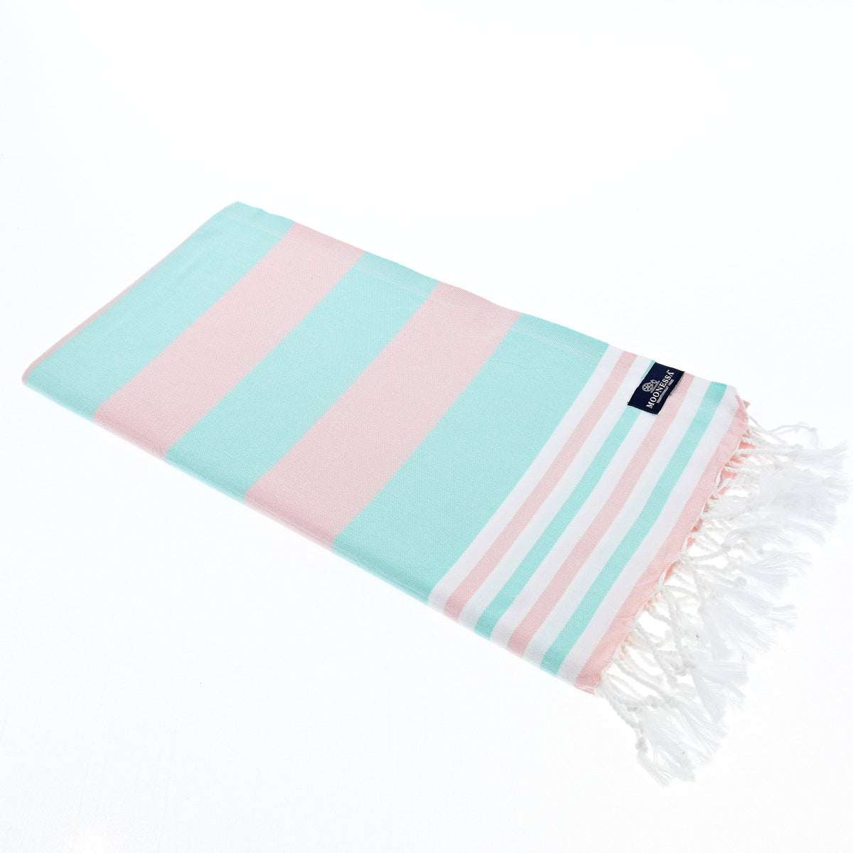 Bondi Beach Series Turkish Towel, Combed Cotton, Candy - Mint, 340g - Turkish Towel - MOONESSA Australia