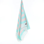 Bondi Beach Series Turkish Towel, Combed Cotton, Candy - Mint, 340g - Turkish Towel - MOONESSA Australia