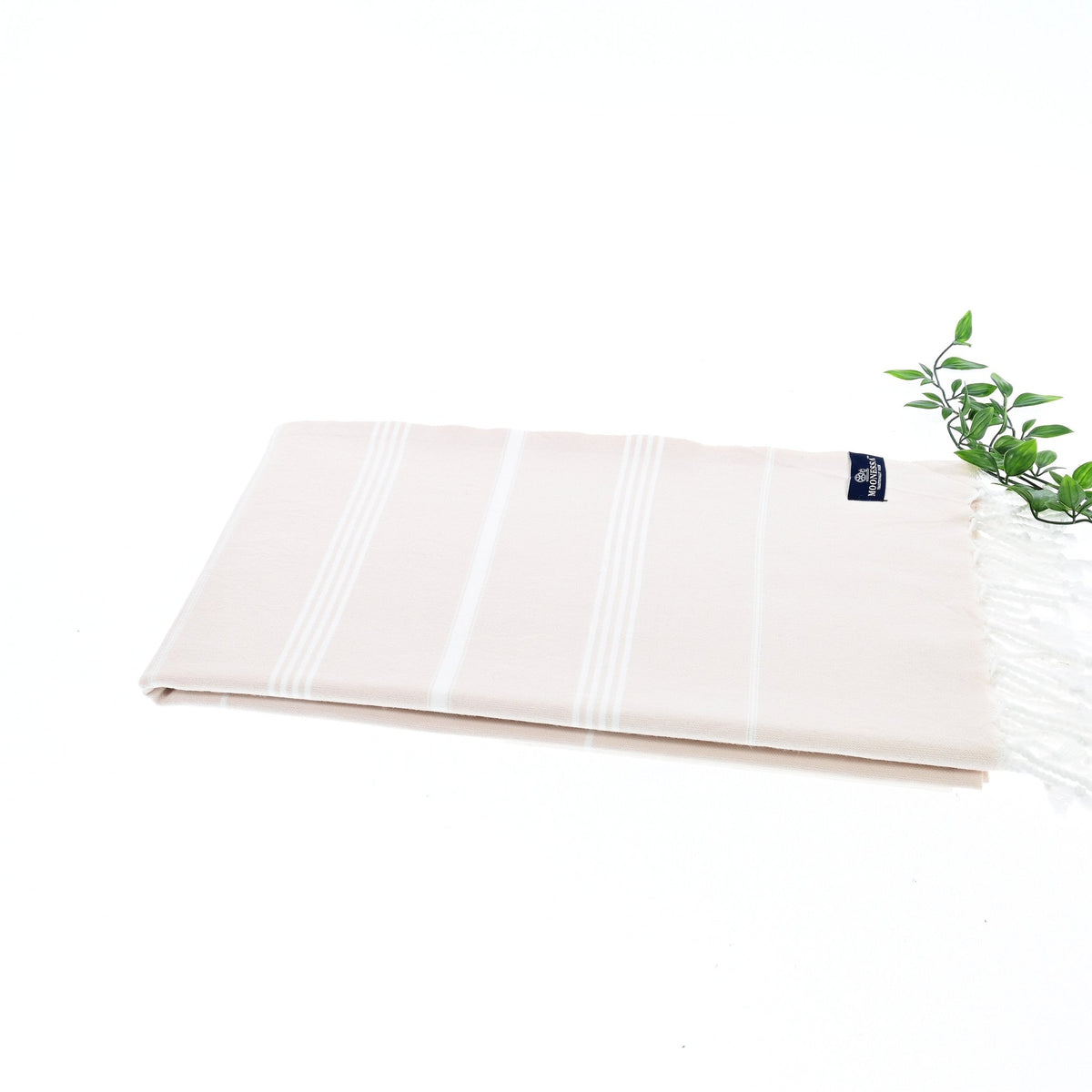 Buldan Series Turkish Towel, Combed Cotton, Beige, 340g - Turkish Towel - MOONESSA Australia