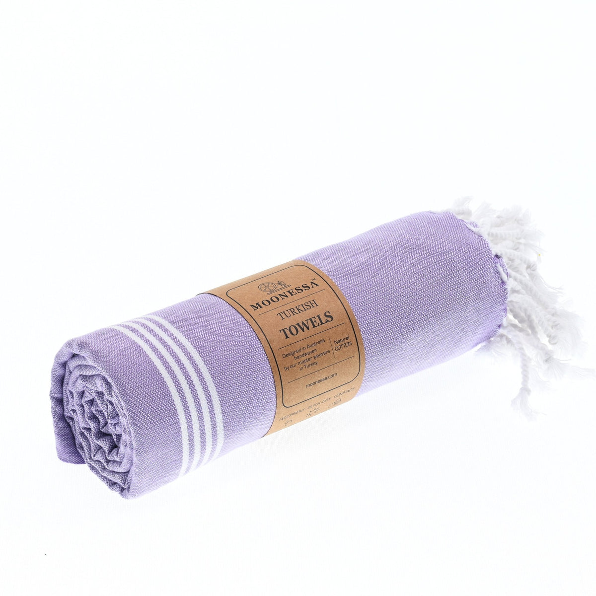 Buldan Series Turkish Towel, Combed Cotton, Lilac, 340g - Turkish Towel - MOONESSA Australia