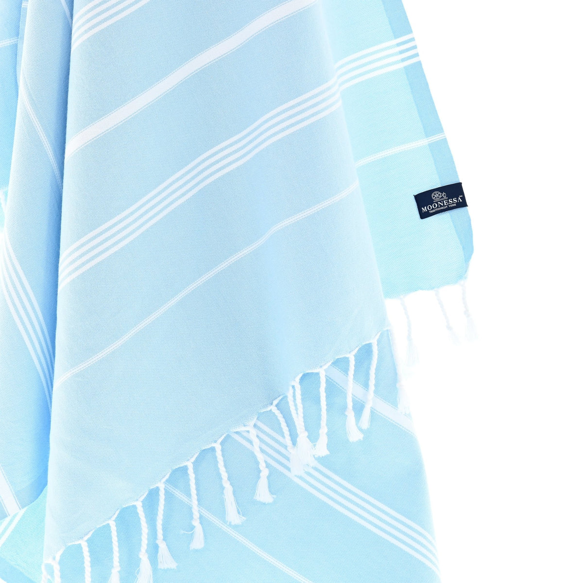 Buldan Series Turkish Towel, Combed Cotton, Sky Blue, 340g - Turkish Towel - MOONESSA Australia