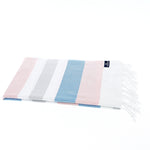 Fremantle Series Turkish Towel, Combed Cotton, Pink - Blue - Grey, 340g - Turkish Towel - MOONESSA Australia