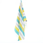 Fremantle Series Turkish Towel, Combed Cotton, Teal - Yellow - Grey, 340g - Turkish Towel - MOONESSA Australia
