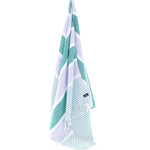 Gold Coast Series Turkish Towel, Combed Cotton, Lilac - Teal, 450g - Turkish Towel - MOONESSA Australia