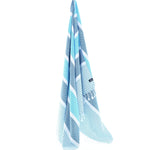 Gold Coast Series Turkish Towel, Combed Cotton, Navy - Aqua, 450g - Turkish Towel - MOONESSA Australia