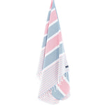 Gold Coast Series Turkish Towel, Combed Cotton, Pink - Blue, 450g - Turkish Towel - MOONESSA Australia