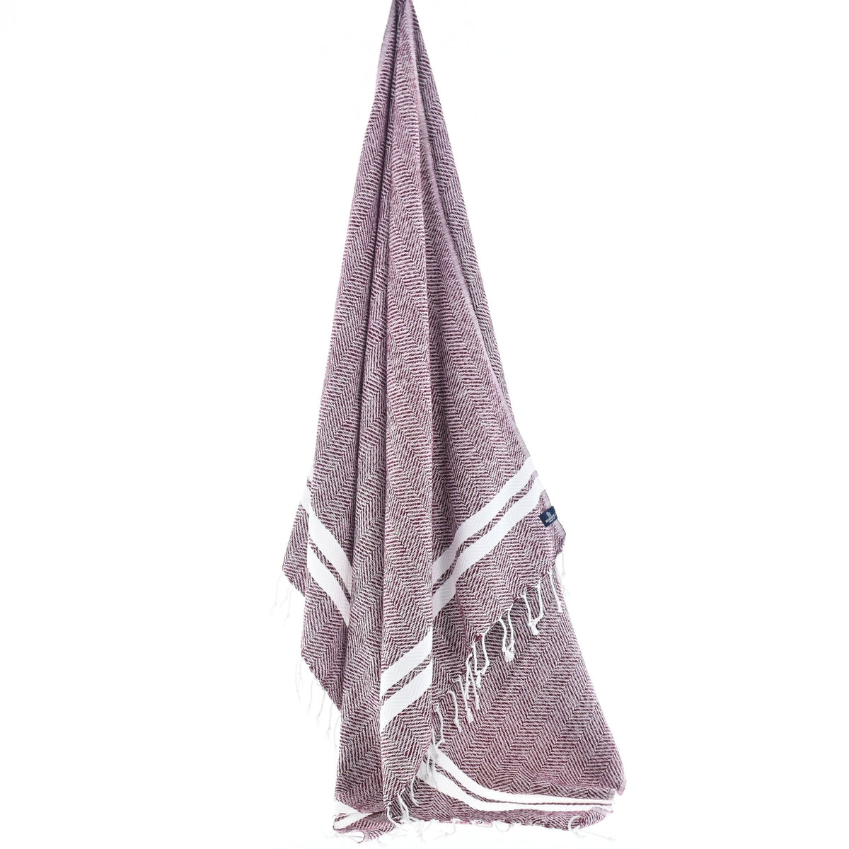 Istanbul Series Turkish Towel, Combed Cotton, Burgundy, 490g - Turkish Towel - MOONESSA Australia