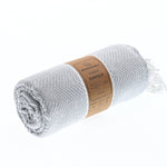 Istanbul Series Turkish Towel, Combed Cotton, Grey, 490g - Turkish Towel - MOONESSA Australia