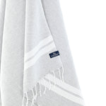 Istanbul Series Turkish Towel, Combed Cotton, Grey, 490g - Turkish Towel - MOONESSA Australia