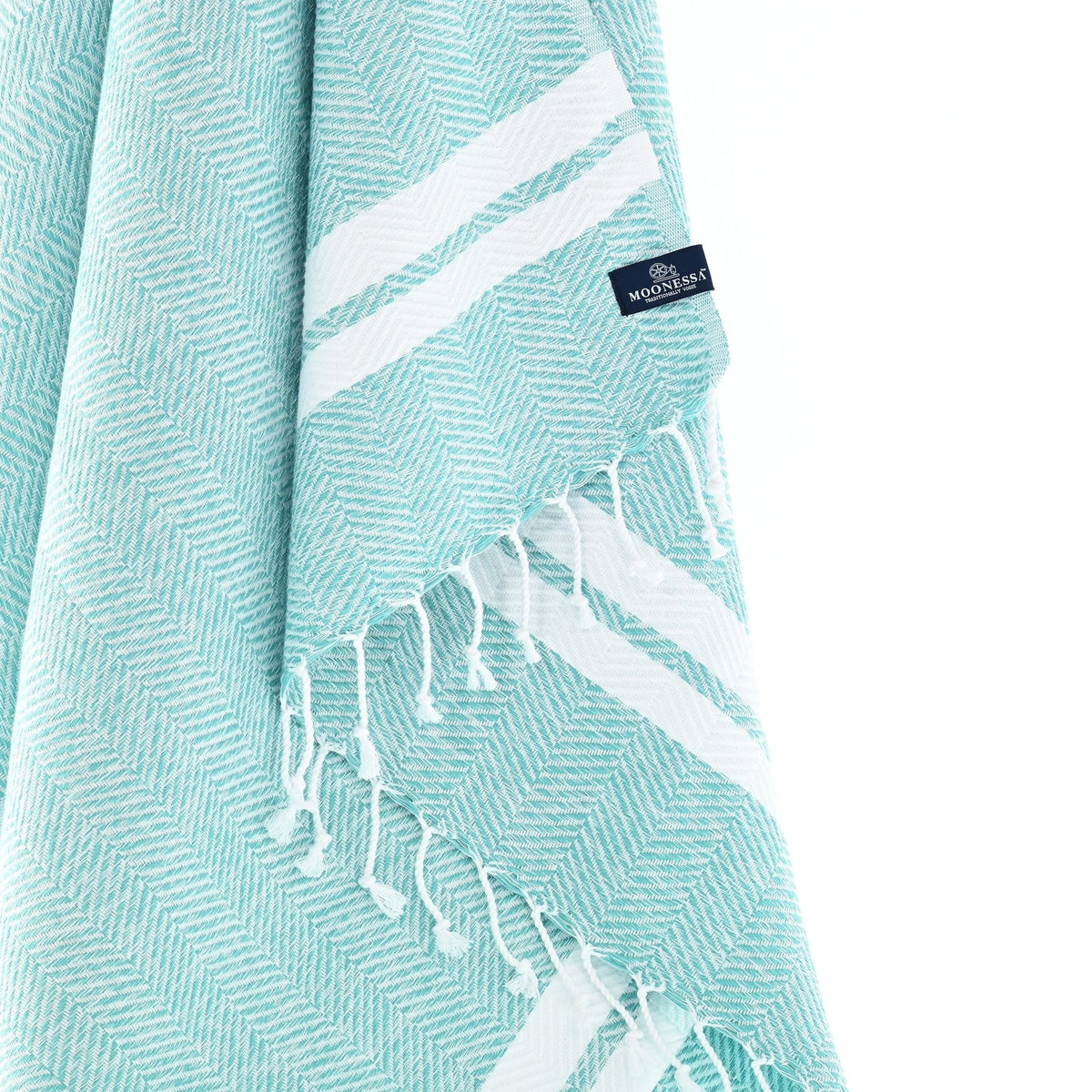 Istanbul Series Turkish Towel, Combed Cotton, Mint, 490g - Turkish Towel - MOONESSA Australia