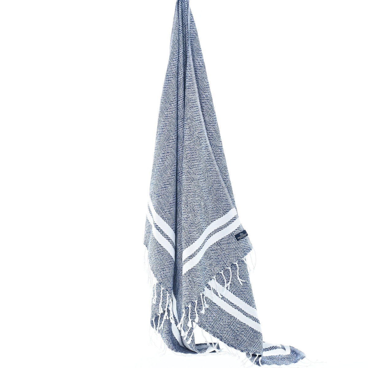 Istanbul Series Turkish Towel, Combed Cotton, Navy, 490g - Turkish Towel - MOONESSA Australia