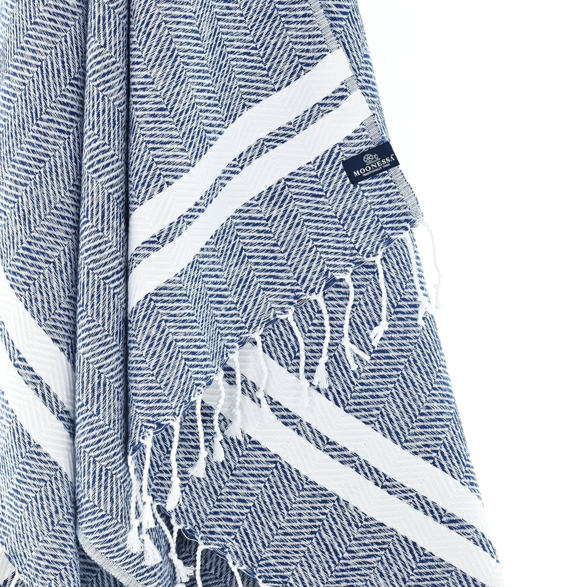 Istanbul Series Turkish Towel, Combed Cotton, Navy, 490g - Turkish Towel - MOONESSA Australia