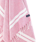 Istanbul Series Turkish Towel, Combed Cotton, Rose, 490g - Turkish Towel - MOONESSA Australia