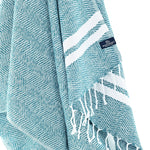 Istanbul Series Turkish Towel, Combed Cotton, Teal, 490g - Turkish Towel - MOONESSA Australia
