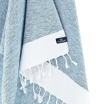 Madrid Series Turkish Towel, Combed Cotton, Ice Blue, 430g - Turkish Towel - MOONESSA Australia