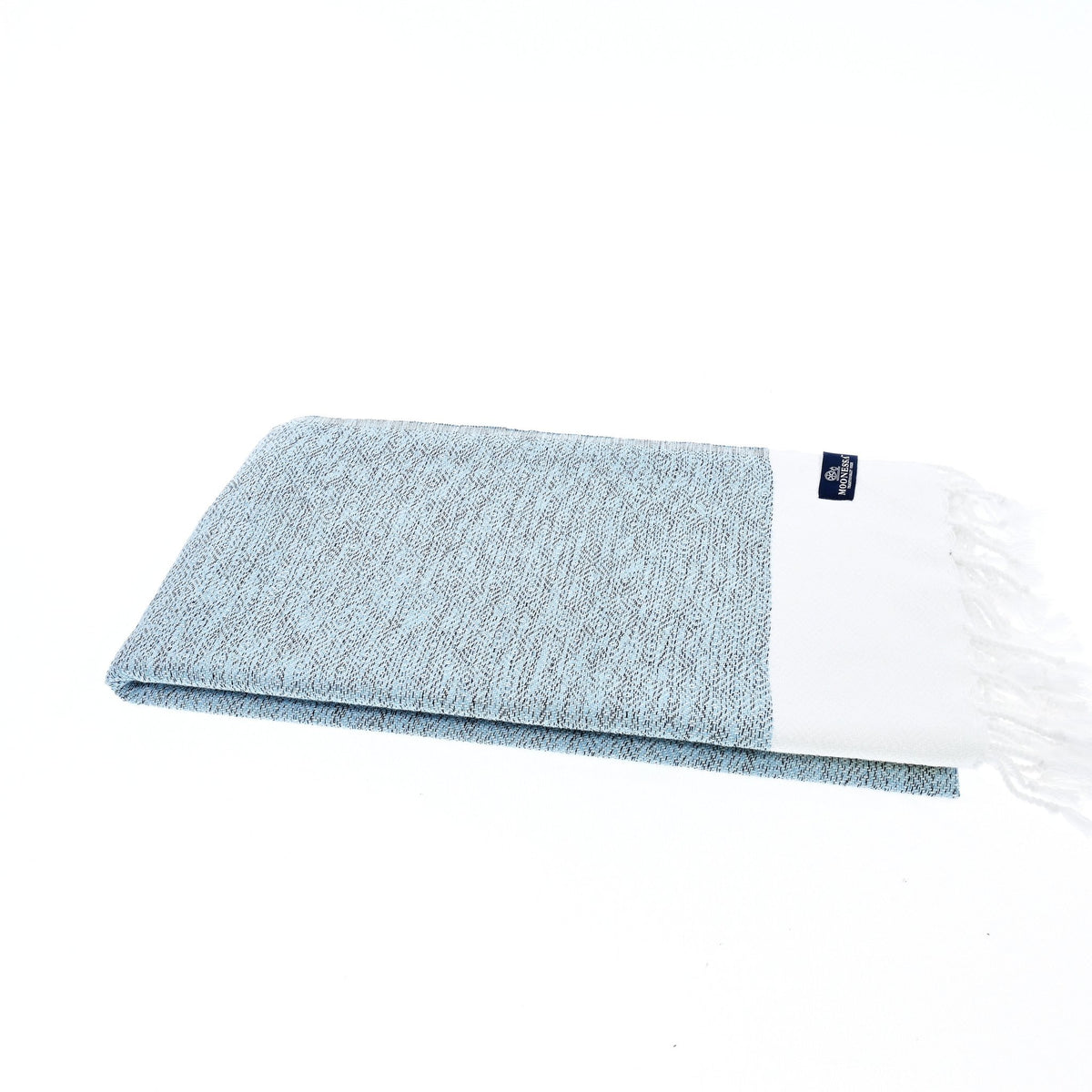 Madrid Series Turkish Towel, Combed Cotton, Ice Blue, 430g - Turkish Towel - MOONESSA Australia