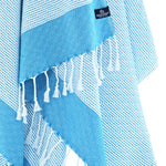 Milan Series Turkish Towel, Combed Cotton, Aqua, 410g - Turkish Towel - MOONESSA Australia