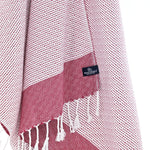 Milan Series Turkish Towel, Combed Cotton, Maroon, 410g - Turkish Towel - MOONESSA Australia