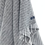 Nairobi Series Turkish Towel, Combed Cotton, Black - Grey, 450g - Turkish Towel - MOONESSA Australia