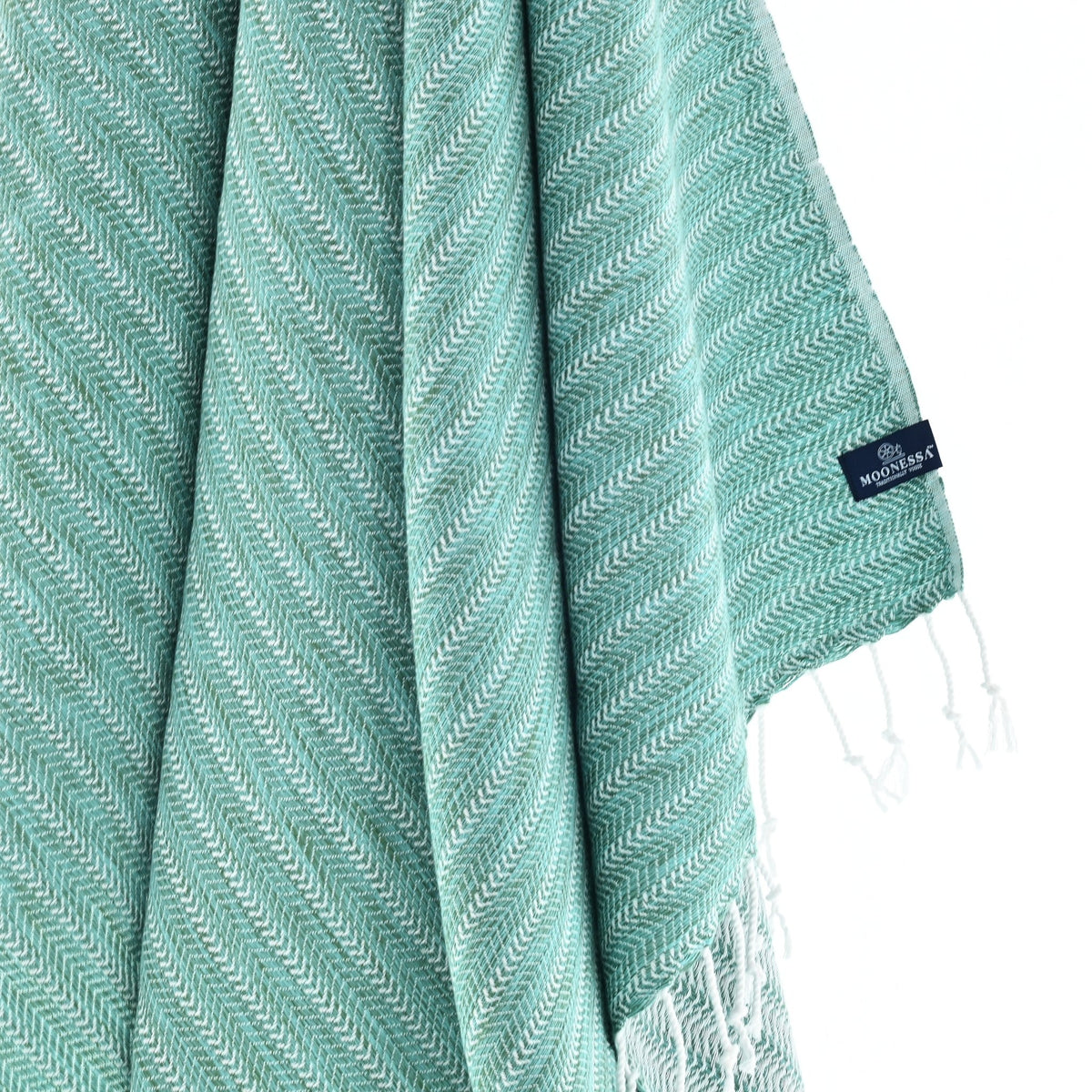 Nairobi Series Turkish Towel, Combed Cotton, Teal - Mint, 450g - Turkish Towel - MOONESSA Australia