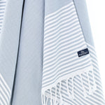 Perth Series Turkish Towel, Combed Cotton, Grey, 440g - Turkish Towel - MOONESSA Australia