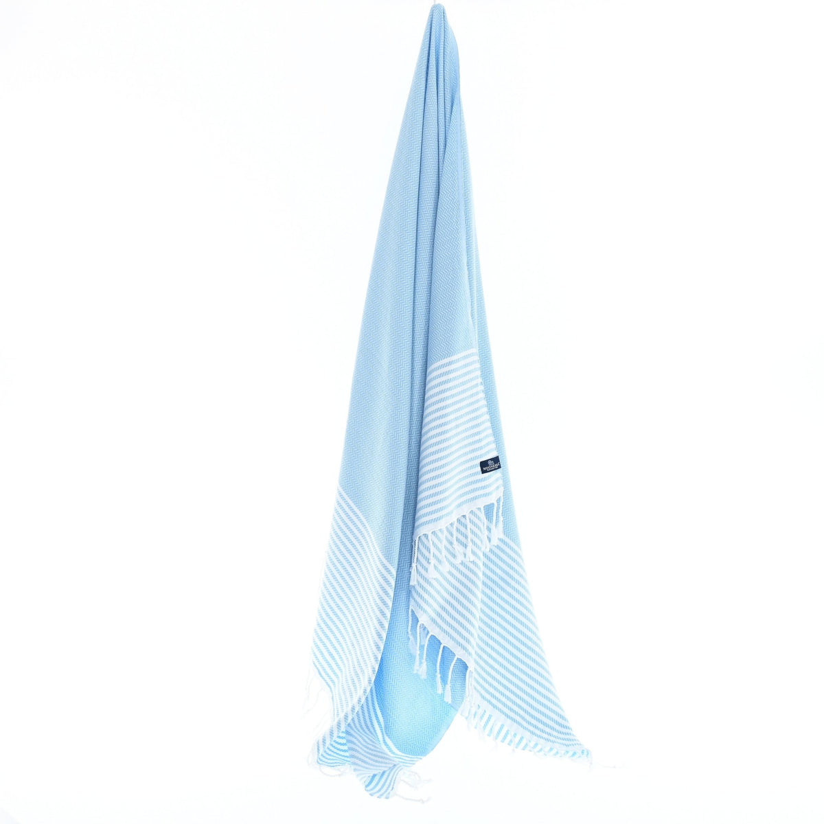 Perth Series Turkish Towel, Combed Cotton, Sky Blue, 440g - Turkish Towel - MOONESSA Australia