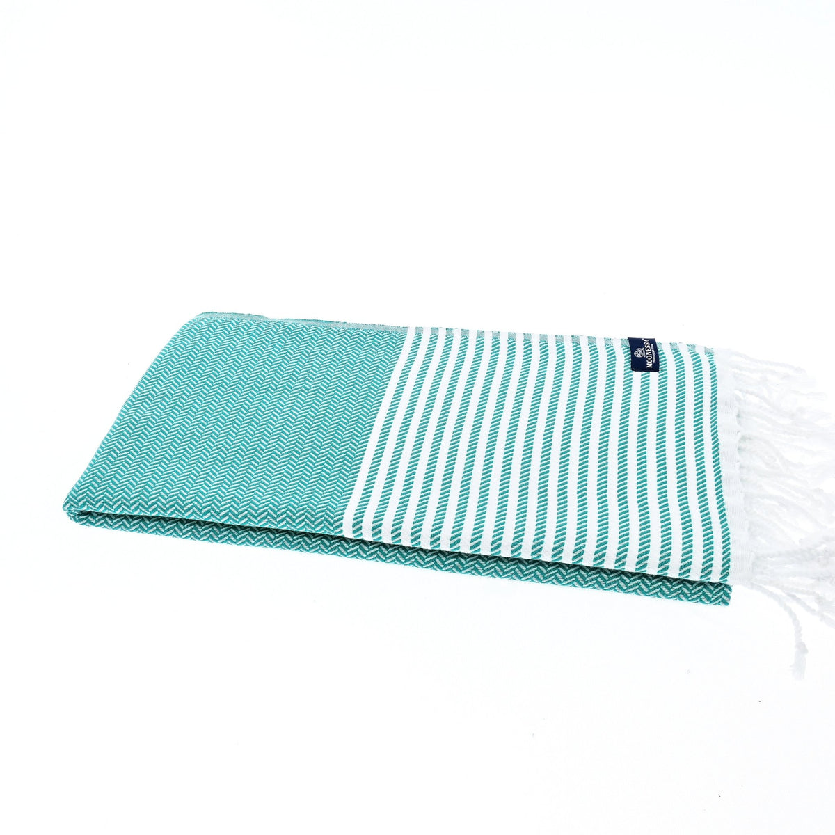Perth Series Turkish Towel, Combed Cotton, Teal, 440g - Turkish Towel - MOONESSA Australia