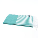 Perth Series Turkish Towel, Combed Cotton, Teal, 440g - Turkish Towel - MOONESSA Australia