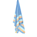Swan River Series Turkish Towel, Combed Cotton, Denim - Orange - Sky, 340g - Turkish Towel - MOONESSA Australia