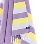 Swan River Series Turkish Towel, Combed Cotton, Purple - Lilac - Yellow, 340g - Turkish Towel - MOONESSA Australia