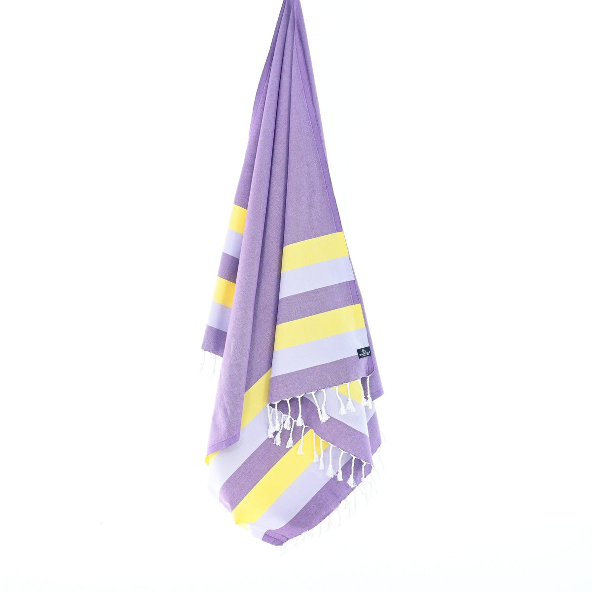 Swan River Series Turkish Towel, Combed Cotton, Purple - Lilac - Yellow, 340g - Turkish Towel - MOONESSA Australia