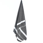 Sydney Series Turkish Towel, Combed Cotton, Black, 410g - Turkish Towel - MOONESSA Australia
