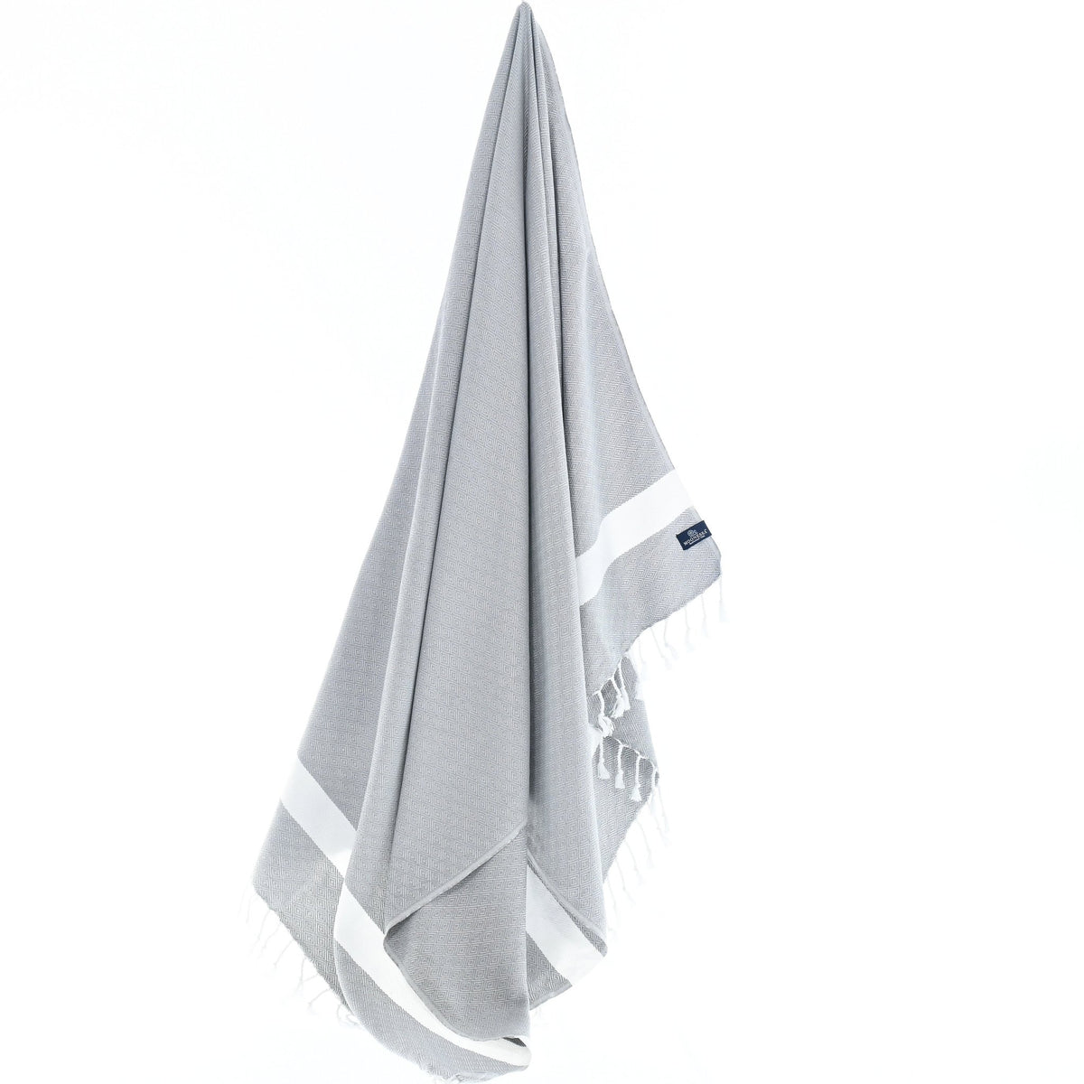 Sydney Series Turkish Towel, Combed Cotton, Grey, 410g - Turkish Towel - MOONESSA Australia