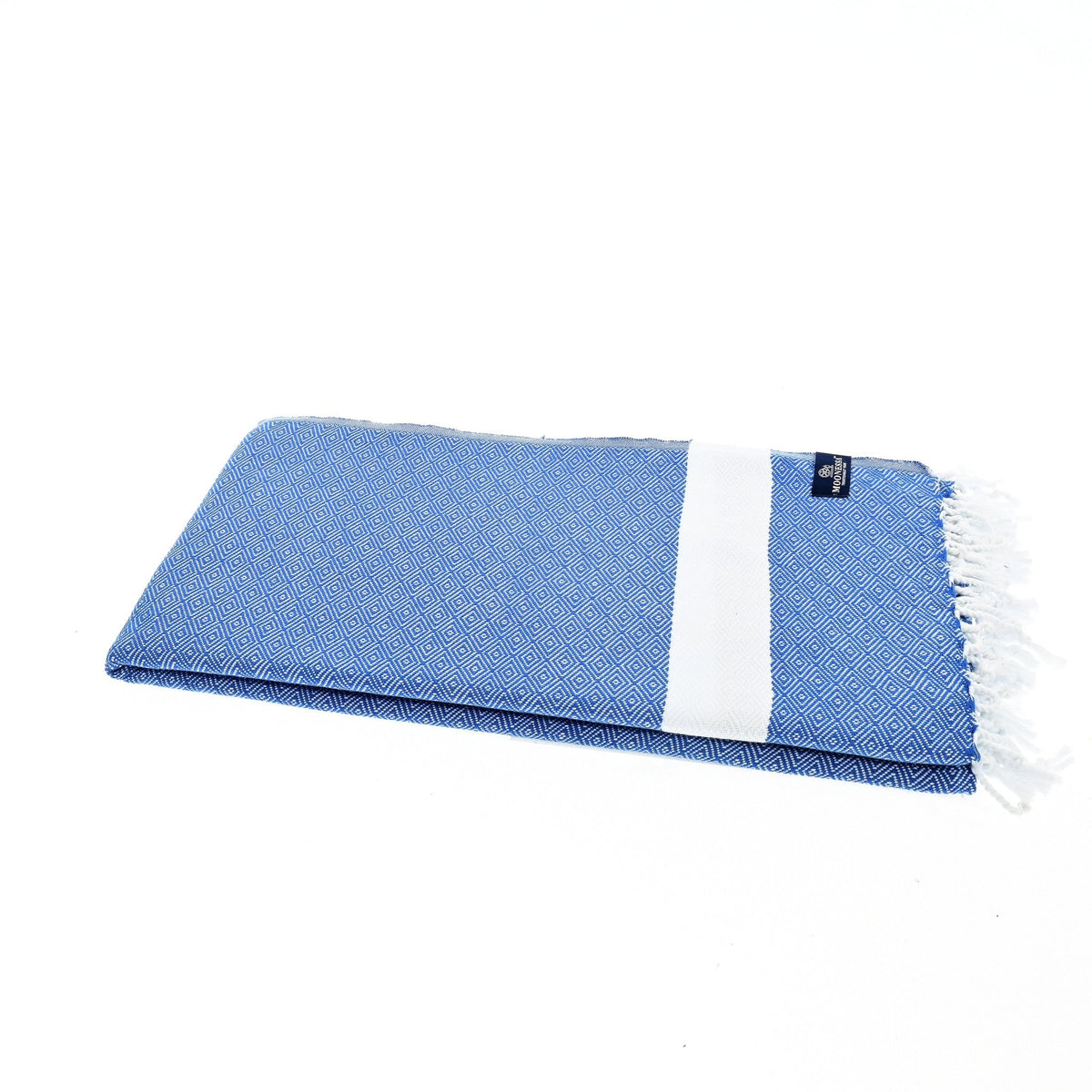 Sydney Series Turkish Towel, Combed Cotton, Royal Blue, 410g - Turkish Towel - MOONESSA Australia