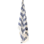 Avalon Series Turkish Towel, Combed Cotton, Ecru - Navy, 340g - Turkish Towel - MOONESSA Australia