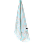 Bondi Beach Series Turkish Towel, Combed Cotton, Mint - Beige, 340g - Turkish Towel - MOONESSA Australia