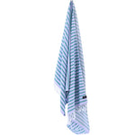 Dublin Series Turkish Towel - Combed Cotton, Lilac - Teal, 380g - Turkish Beach & Bath Towels - MOONESSA Australia